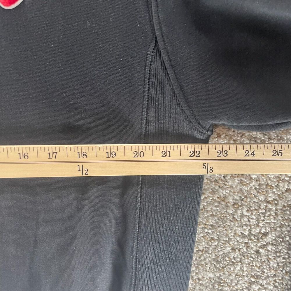 Champion Sweatshirt Mens Medium Black Reverse Weave Embroidered Spell Out Logo - Picture 8 of 11
